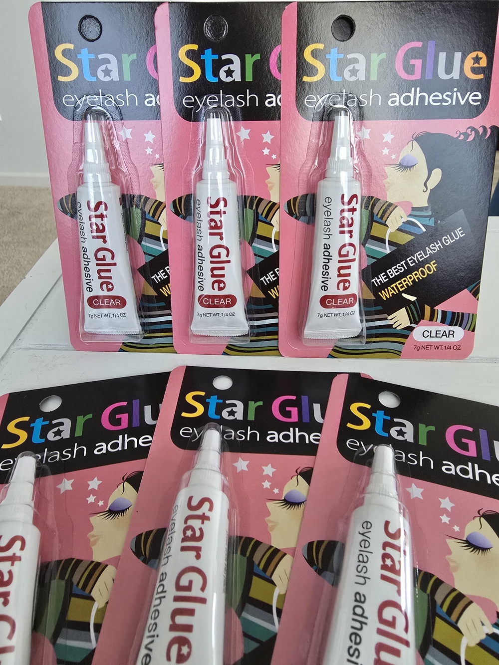 💚 Pack Of 6 - Star Glue Clear Eyelash Adhesive
